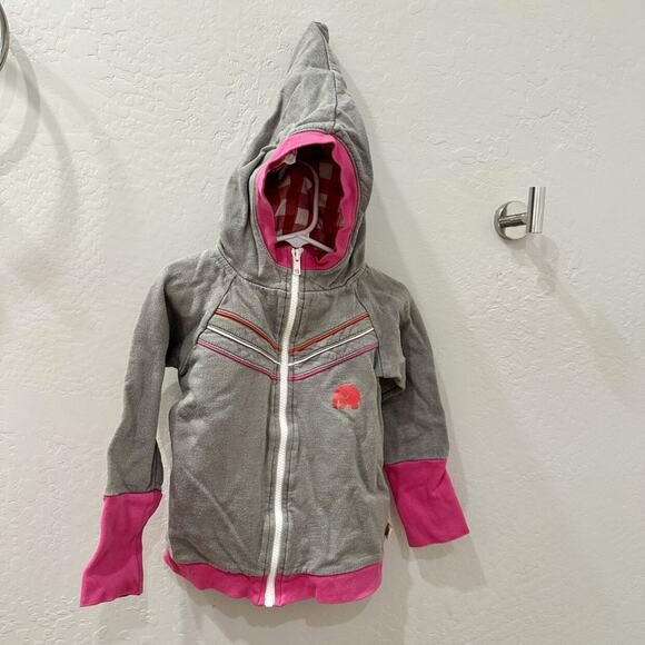 Alba of Denmark Grey & Pink Track Hoodie Zip Sweatshirt - Picture 1 of 9